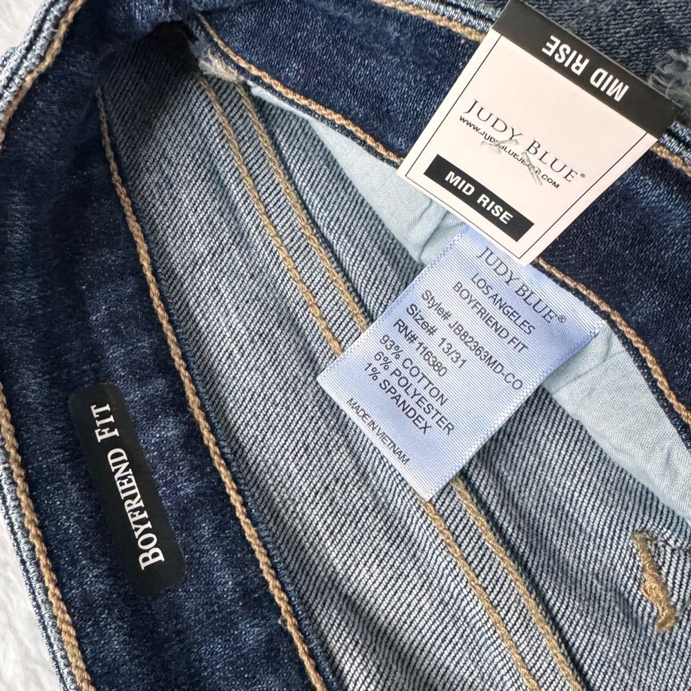 Judy Blue Women's Ripped Dark Denim Jeans - Picture 3 of 5